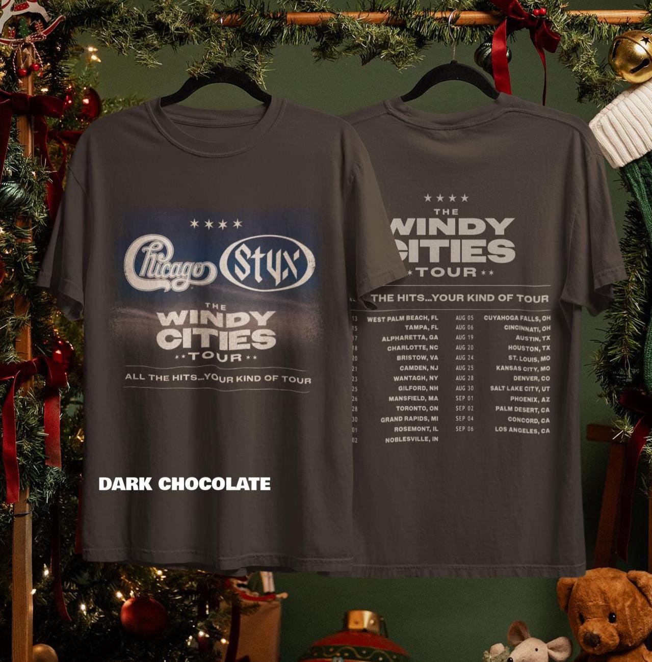 Unisex Chicago STYX 2026 Tour Dates Shirt, Classic Rock Tee