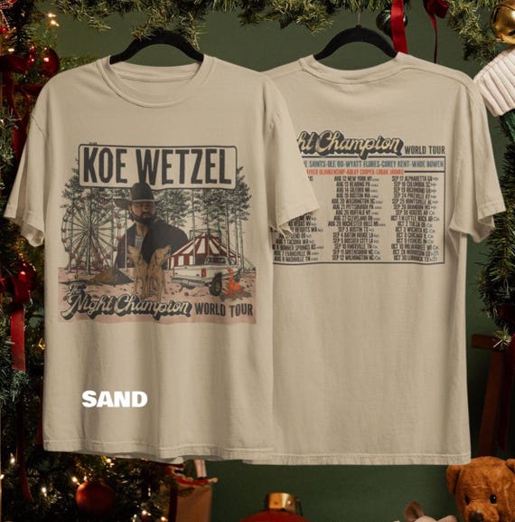 Unisex Tshirt Koe Wetzel Tour Style, Retro Concert Tee, Country