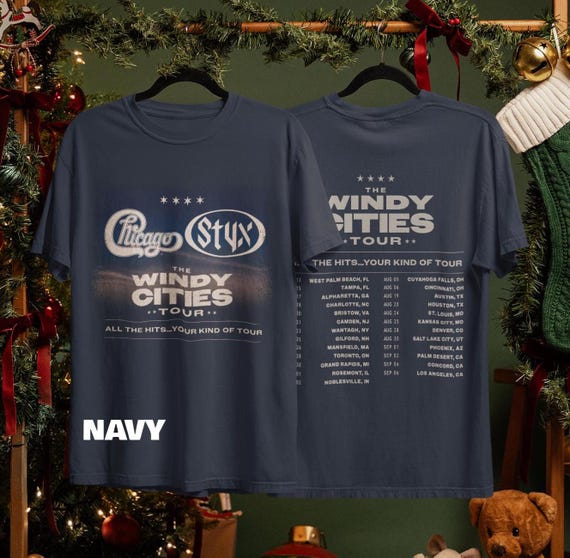 Unisex Chicago STYX 2026 Tour Dates Shirt, Classic Rock Tee