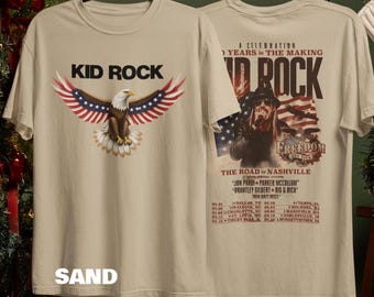 unisex tshirt Kid Rock North America, Rock Merch Tee, Fan Gift, Concert Outfit,Kid Rock Inspired T-Shirt