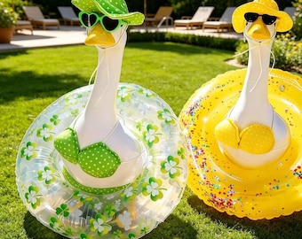 23 Inch Porch Goose Summer Swimsuit Set – Beach Pool Party Decor