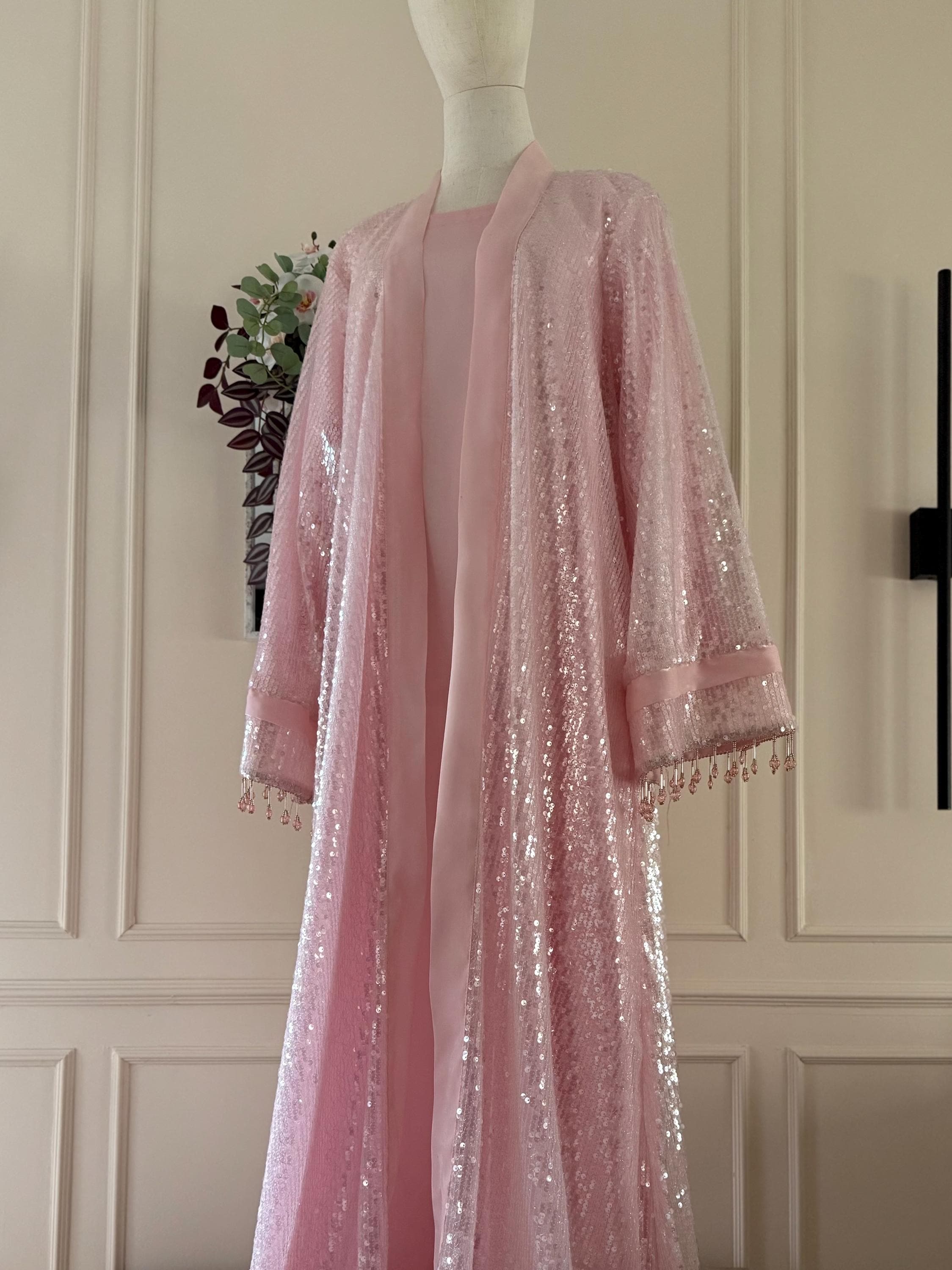 chinese dress ladies Chic Pink Mermaid Puffy Formal Dresses |Detachable Train Dubai Arabic Evening Dresses