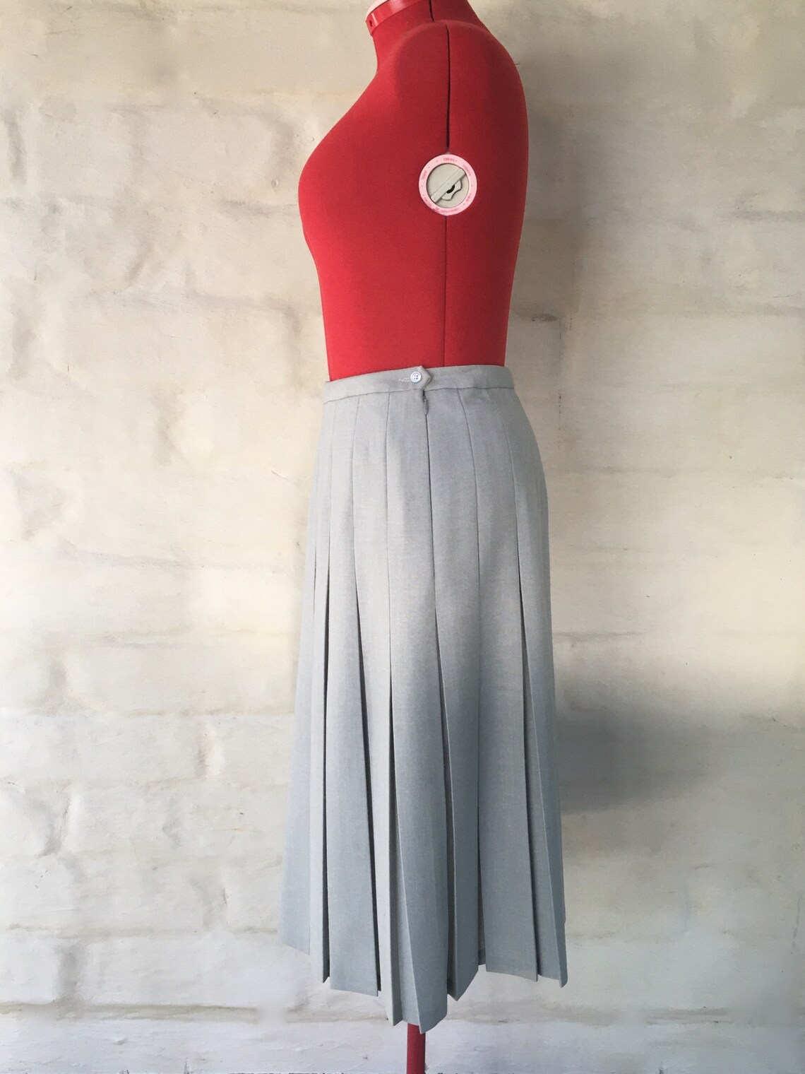 1960s FLETCHER JONES Pleated SKIRT Wool mix waist 29 30 31 Etsy