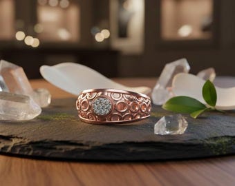 Moissanite Knot Ring Gold Rose Silver | Intertwined Circle Promise Ring | Hypoallergenic Elegant Gift  Valentine
