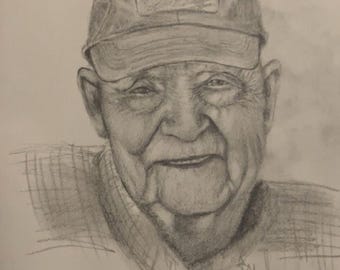 Hand-Drawn Portrait from Photo, Custom Pencil Sketch, Realistic Pencil Drawing, Personalized Drawing, Unique Gift for Loved One, Memorial