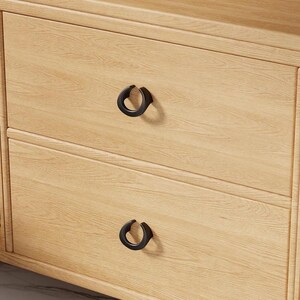 Matte Black Cabinet Knob, Beach House Hardware for Furniture, Shell-Shaped Zinc Alloy Accent