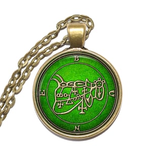 BUNE Necklace, Sigil, Demon Duke, Day Demon, Goetia, Goetic Demon, Art Pendant Necklace, Glass Pendant