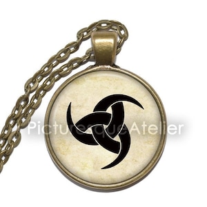 ODIN'S HORN VIKING Necklace, Norse, Scandinavian, Oden, Odin, Symbol, Art Pendant Necklace, Glass Pendant, Handmade Jewelry