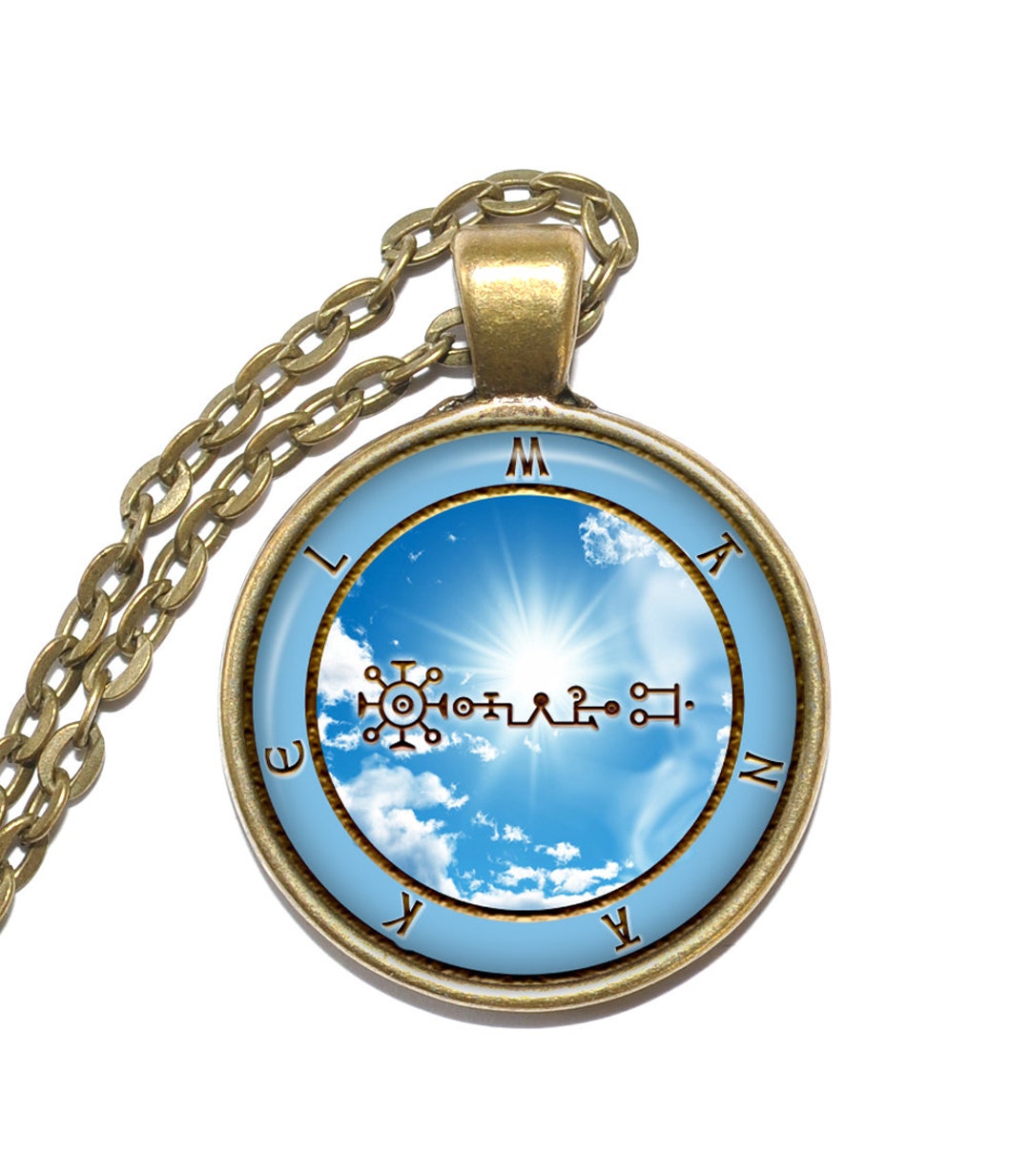 ANGEL MANAKEL SEAL Necklace Guardian Angel Talisman Etsy