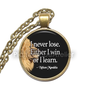 NELSON MANDELA QUOTE Halskette, Weisheit, Inspiration, Lebensstil, Kunst Anhänger Halskette, Inspiration Halskette, Glas Anhänger, handgemachter Schmuck