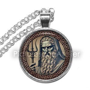 HADES Halsband/Nyckelring, Underjordens Gud, De Dödas Gud, Den Rike, Rikedomsgivare, Den Osynlige, Grekisk, Glashänge bild 2