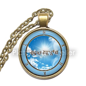 ANGEL NANAEL SEAL Necklace/Keyring, Guardian angel, December 13 - 16, Talisman, Protection, Symbol, Art Pendant Necklace, Glass Pendant