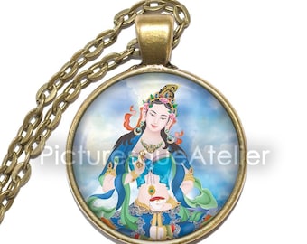 YESHE TSOGYAL Necklace, Victorious Ocean of Knowledge, Nyingma Vajrayana, Lady Kharchen, Buddhist Necklace, Religious Necklace, Buddhism