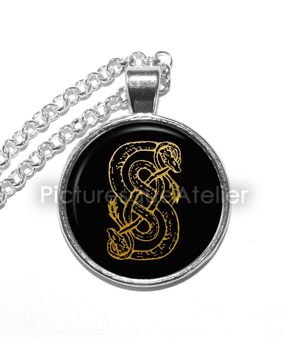 LOKI SYMBOL Necklace keyring Norse God God of Mischief