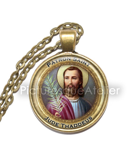 SAINT JUDE THADDEUS Necklace, Patron Saint of Lost Causes