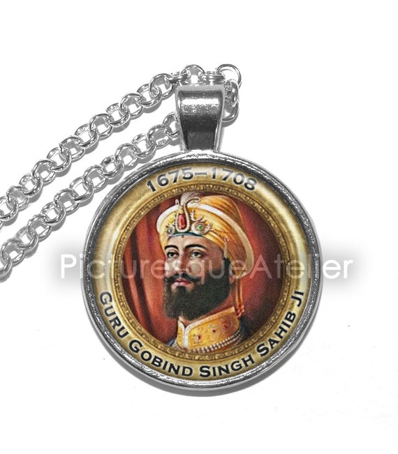 Guru GOBIND SINGH JI Necklace, Sikhism Guru, Sikh Jewelry