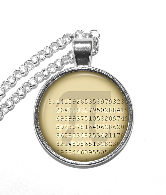 PI SYMBOL Necklace, Mathematics, Physics, Archimedes's constant,  Mathematical constant, Euclidean geometry, Art Pendant Necklace,