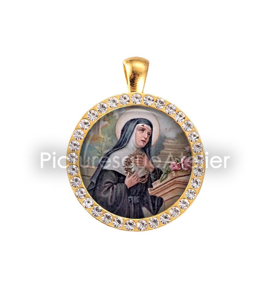 SAINT RITA Pendant, Patron Saint of Impossible Causes, Patron Saint of