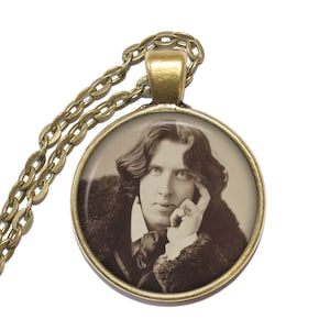 OSCAR WILDE ketting, schrijver, dichter, toneelschrijver, Iers, Dorian Gray, epigrams, kunsthangerketting