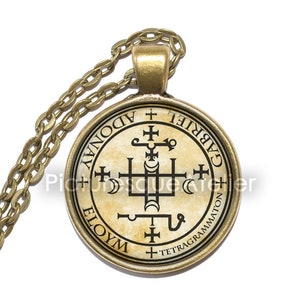 ERZENGEL GABRIEL SEAL Halskette, Erzengel, Bote für Gott, Engel der Enthüllung, Engel der Verkündigung, Kunst Anhänger Halskette