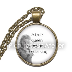 LAGERTHA QUOTE Necklace/Keyring, Viking, Shieldmaiden, Strong Women, Viking Necklace, Norse, Art Pendant Necklace, Inspirational Necklace