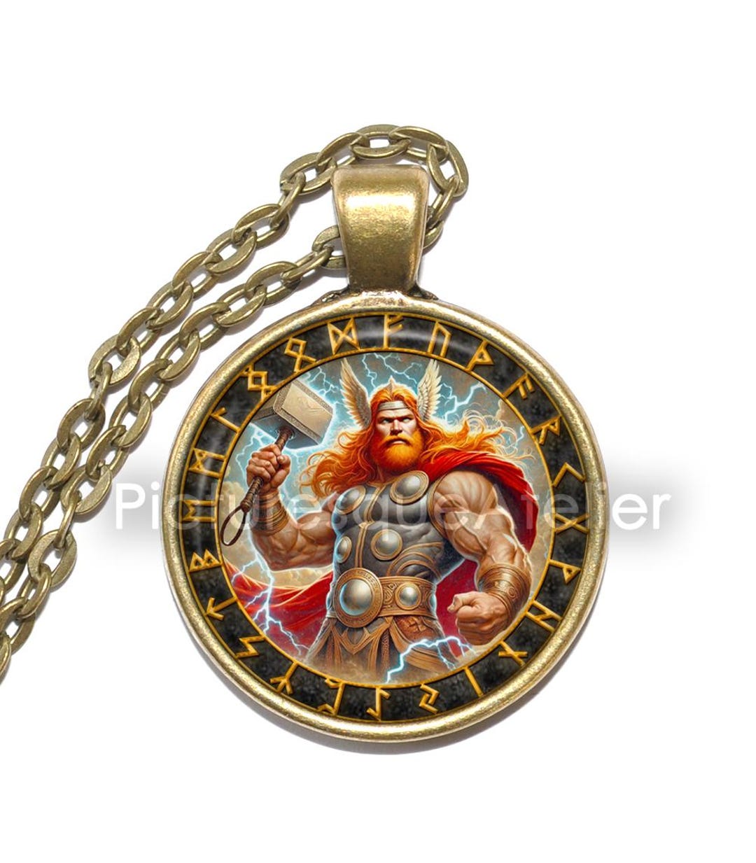 THOR Necklace/keyring, Norse, God of Thunder, God of Strength, God of ...