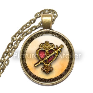 ROSE KREUZ Halskette, Symbol, Rosenkreuzer Orden, Rose Croix