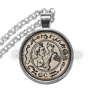 BLACK PULLET TALISMAN #8 Necklace, Goals, Grimoire, La Poule Noire, Cessation of Any Unfavorable Plots, Occultism, Keyring image 2