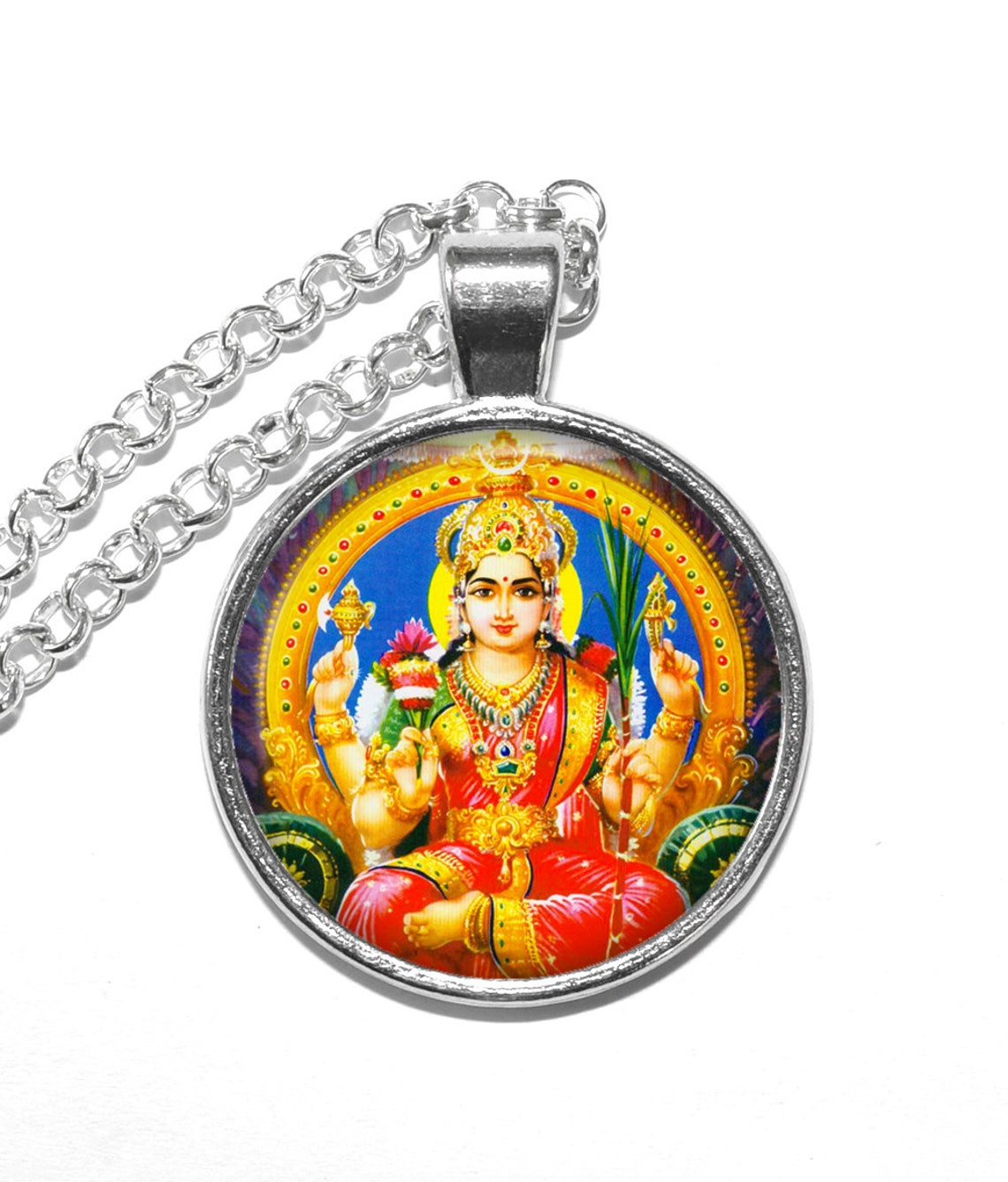 PARVATI Necklace Deity Hindu Goddess Hindu Necklace Etsy