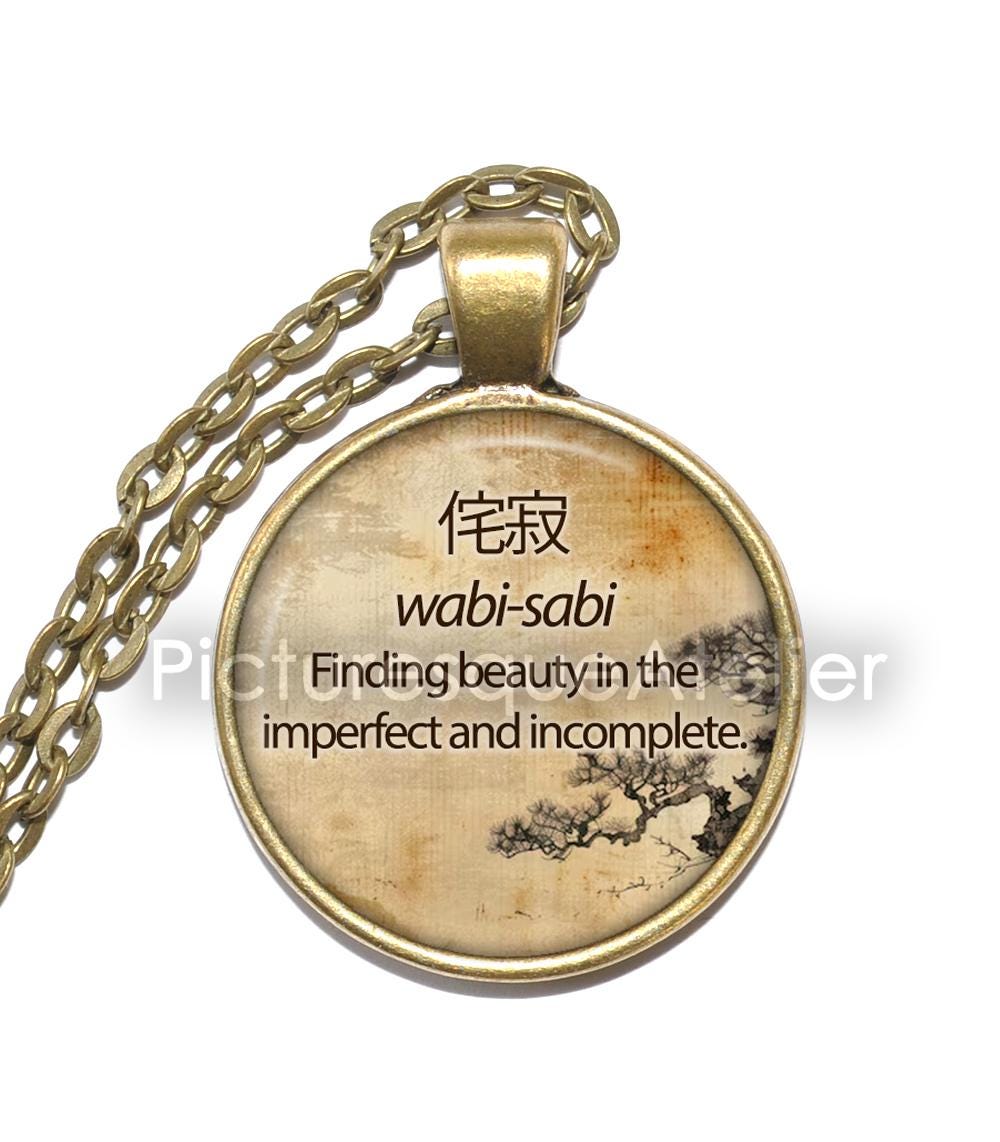 WABI-SABI Necklace/keyring, Japanese, Imperfection, Impermanence