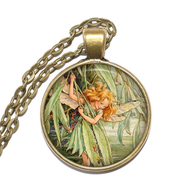 WILLOW FAIRY Necklace, Fairy, Fantasy, Magic, Pixie, Whimsical, Art Pendant Necklace, Handmade Jewelry