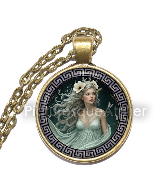 MELINOE Necklace/Keyring, Goddess of Spirits & Shadows, Mistress of the Veil, Keeper of Night and Mystery, Weaver of Dreams and Illusions