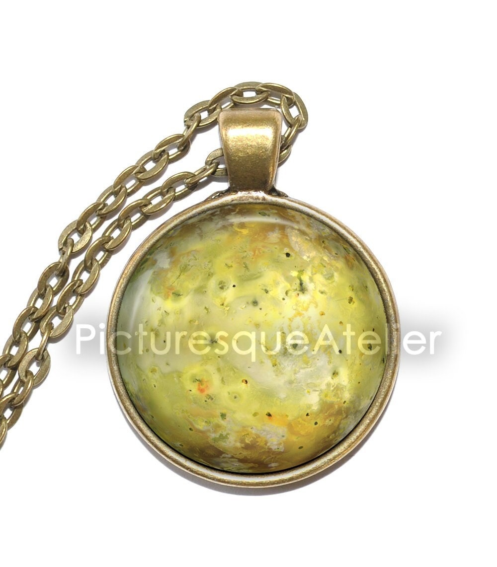 IO Necklace, Moon, Jupiter, Solar System, Space, Universe, Art Pendant  Necklace, Glass Pendant, Handmade Jewelry - Etsy