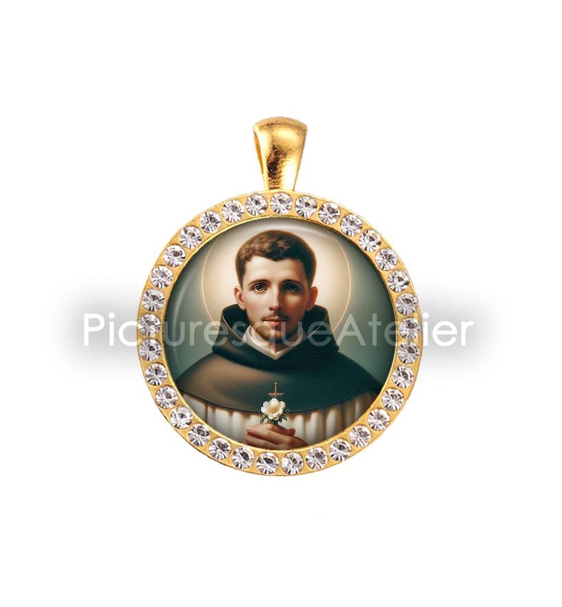 SAINT FRANCIS XAVIER Pendant, Patron Saint of Missionaries & Travelers ...