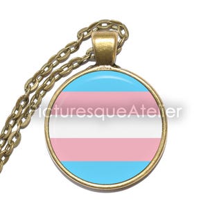 TRANSGENDER Halskette/Schlüsselanhänger, Stolz, Symbol, Flagge, LGBTQ+