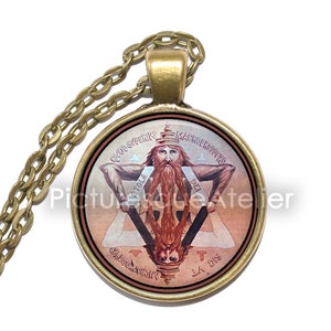 Wie oben, so unten Halskette, Symbol, Alchemie, Magick, Esoterik, Okkult, Kunst Anhänger Halskette, Glas Anhänger