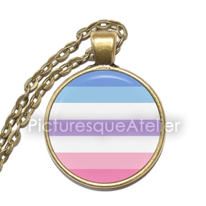 Naszyjnik/brelok BIGENDER, duma, symbol, flaga, LGBTQ+