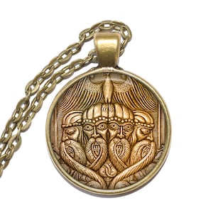SVETOVID Halskette, Gott des Kriegs, Gott der Fruchtbarkeit, Gott des Überflusses, slawisch, Kunst Anhänger Halskette, handgemachter Schmuck, Schlüsselring