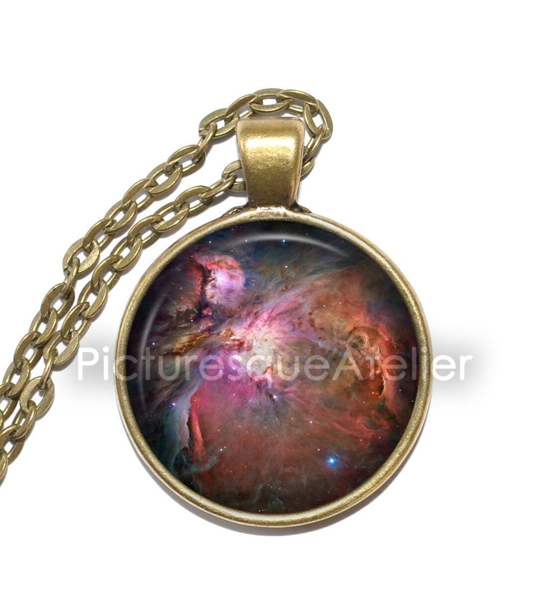 Buy ORION NEBULA Necklace, Milky Way, Constellation, Orion, Space,  Universe, Art Pendant Necklace, Glass Pendant, Handmade Jewelry Online in  India