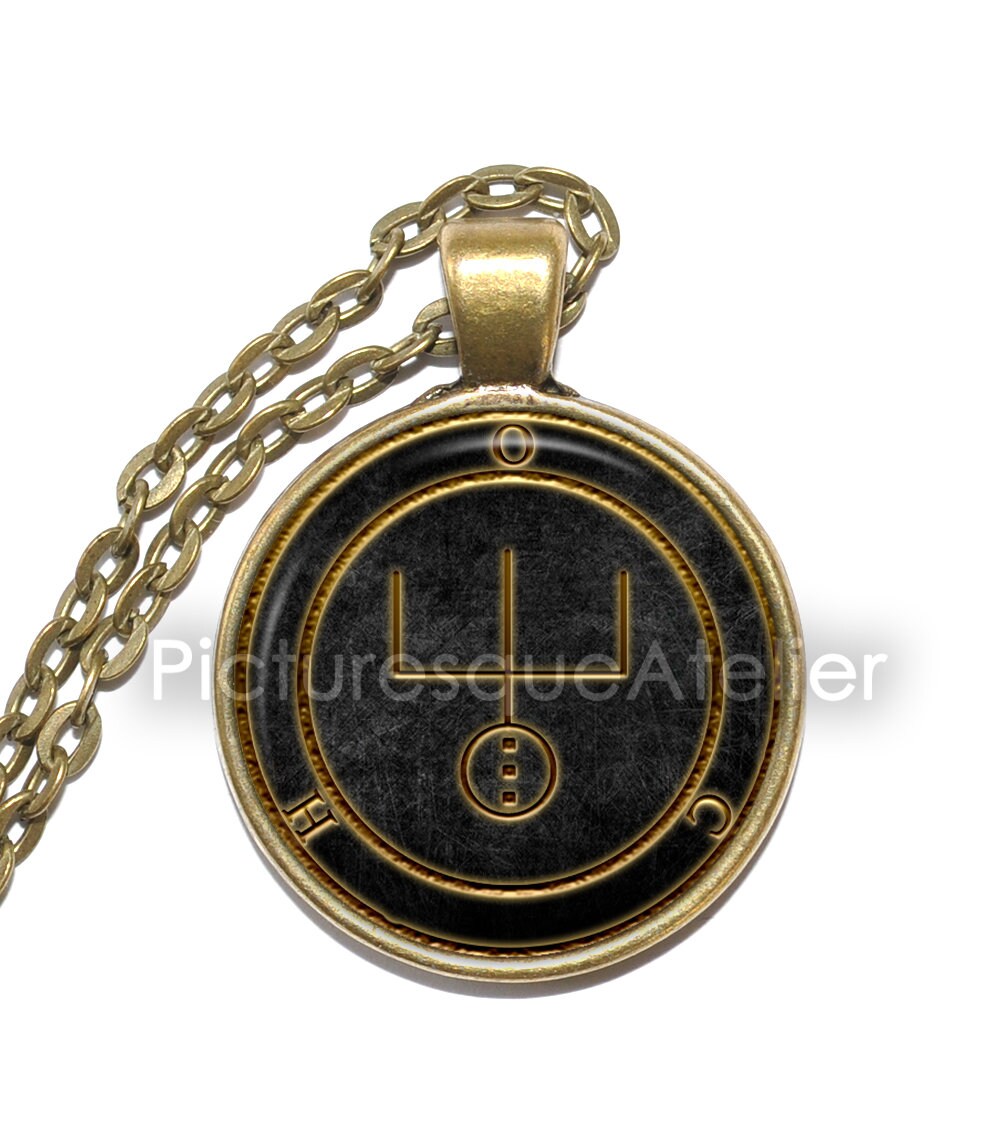 OCH Necklace, Summoning Sigil, Alchemist, Physician, Magician, Ruler of the Sun, Grimoire, Olympian Spirit, Glass Pendant, Keyring