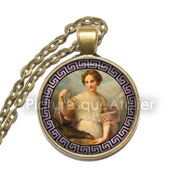 PSYCHE Necklace, Goddess of the Soul, Breath of Life, Wife of Eros, Greek, Mythology, Art Pendant Necklace, Glass Pendant