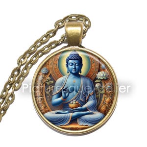 MEDICINE BUDDHA Necklace/Keyring, Deity, Bhaiṣajyaguru, Medicine Master, Buddhist Necklace, Religious Necklace, Buddhism