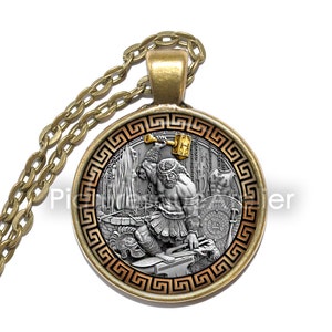 HEPHAESTUS Necklace/Keyring, God of Blacksmiths, God of Fire, Greek, Mythology, God of Carpenters, God of Artisans, God of Volcanos