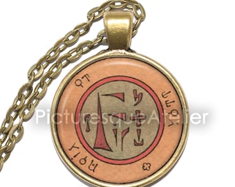 ABBÉ JULIO PENTACLE no 18, Archange Michel, Archangel Michael, Strength to overcome Satan, Esotericism, Protection, Occultism, Keyring