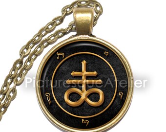 LEVIATHAN CROSS Halskette, Symbol, Satans Kreuz, Alchemie, Die Knights Templar, Sulphur, Brimstone, Hell, Art Anhänger Halskette