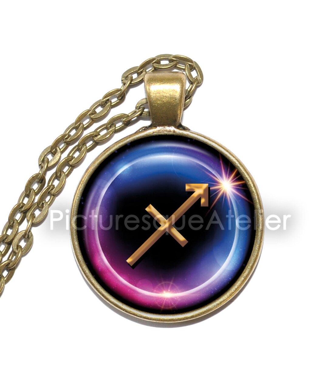 SAGITTARIUS ZODIAC SIGN Necklace, Zodiac, Ninth Sign, Fire, Astrology ...