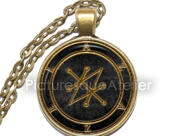 AZAZEL Necklace/Keyring, Summoning Sigil, Fallen Angel, Demon, The Forge Keeper, Corruption of Humanity, The Flame of Forbidden Knowledge