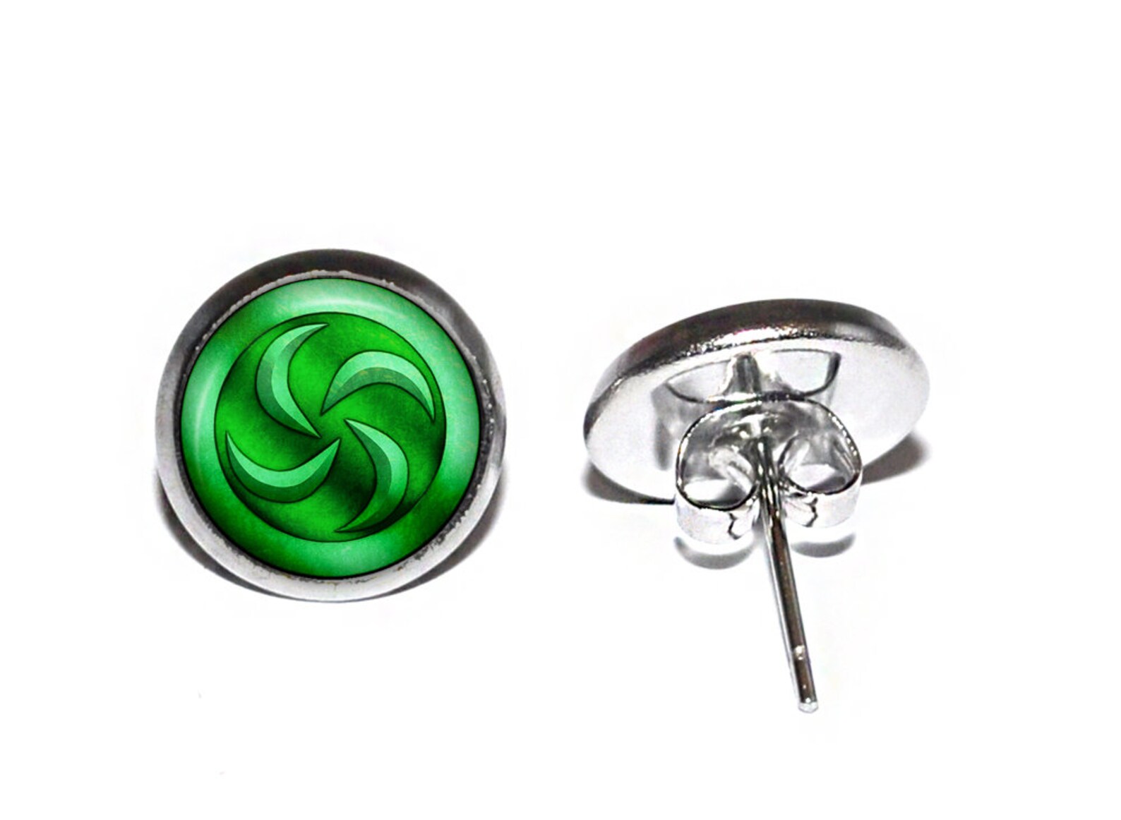 FOREST MEDALLION Stud Earrings Zelda Link Ocarina of Time Etsy