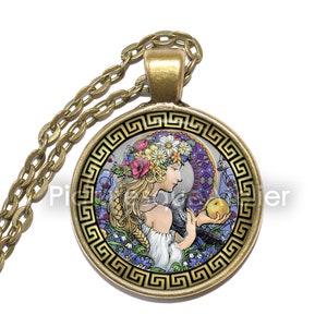 ŽIVA Necklace, Goddess of Life, Goddess of Fertility, Slavic, Glass Pendant, Handmade Jewelry, Art Pendant Necklace