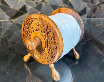 Elegant Wooden Tissue Roll Stand – Decorative and Functional